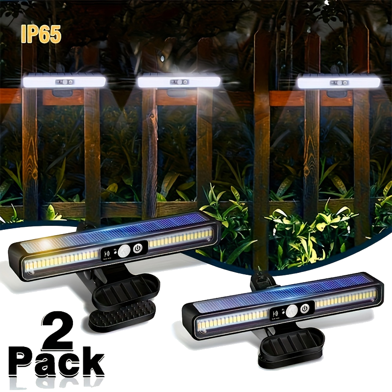 Outdoor Lighting Waterproof - ไฟพลังงานแสงอาทิตย์แบบหนีบติดตั้งภายนอก กันน้ำ ไฟรั้วพลังงานแสงอาทิตย์พร้อมหลอด LED 36 ดวง