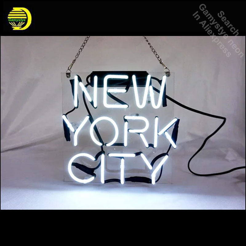 Outdoor Lighting New York - New York City Neon Sign ตกแต่งหน้าต่างบ้านแก้ว