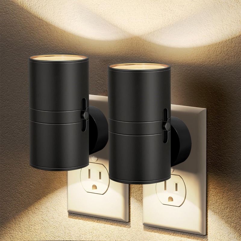 Dusk To Dawn Bulb - ไฟกลางคืน LED แบบเสียบปลั๊ก ไฟกลางคืนทันสมัยแบบเสียบปลั๊กติดผนัง พร้อมเซ็นเซอร์ตรวจจับแสงอัตโนมัติ ปรับความสว่างได้