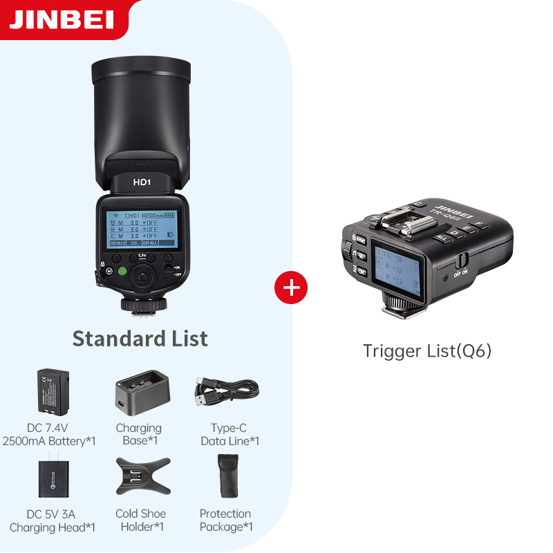 Outdoor Lighting Kit Photography - ไฟแฟลชกล้อง JINBEI HD-1 สำหรับถ่ายภาพนอกสถานที่ แบตเตอรี่ Li-ion