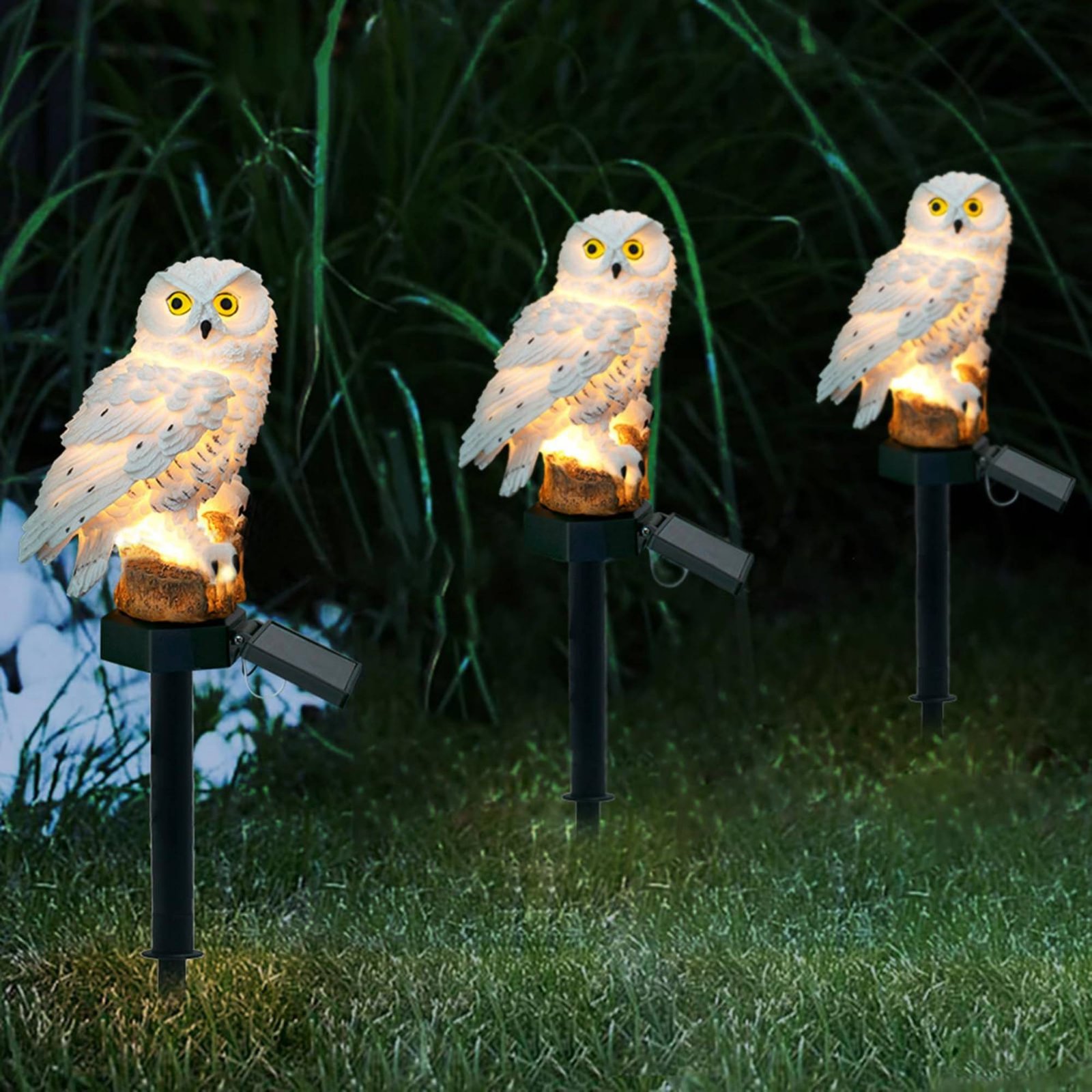Outdoor Lighting Ip65 - ไฟรูปนกฮูกพลังงานแสงอาทิตย์ ไฟสวนรูปนกฮูกกันน้ำ ไฟกลางแจ้ง ติดตั้งง่าย วัสดุเรซิน สำหรับทางเดิน