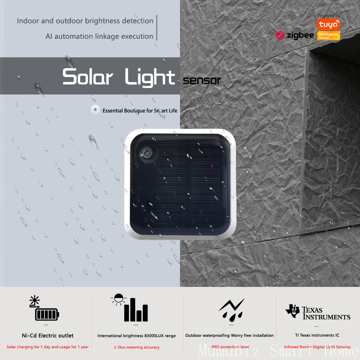 Outdoor Lighting Ip65 - Tuya Zigbee Solar Light Sensor -