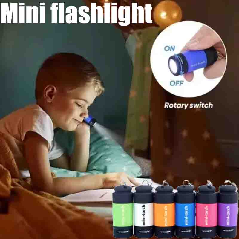 Outdoor Lighting Usb - USB ชาร์จไฟได้ ไฟฉายขนาดเล็กสำหรับตั้งแคมป์ ไฟฉายพกพาแบบพวงกุญแจ แสงสว่างแรง กันน้ำ