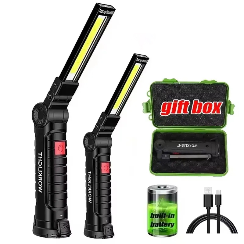 Outdoor Lighting Usb - ไฟฉายพกพาแบบพกพา USB ชาร์จไฟได้ หลอดไฟ LED ทำงานได้