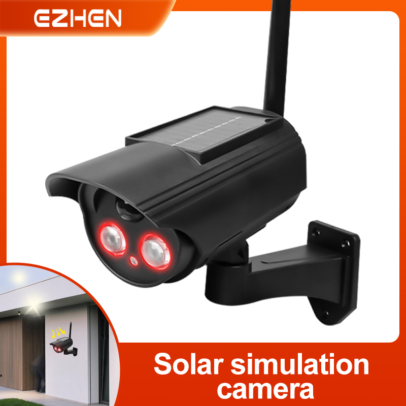 Outdoor Lighting Led Fixtures - กลางแจ้งพลังงานแสงอาทิตย์กล้องจําลองกล้อง Dummy กันน้ําบ้านปลอดภัยกล้องวงจรปิดจําลองการเฝ้าระวังปลอมกล้องกระพริบ LED Light