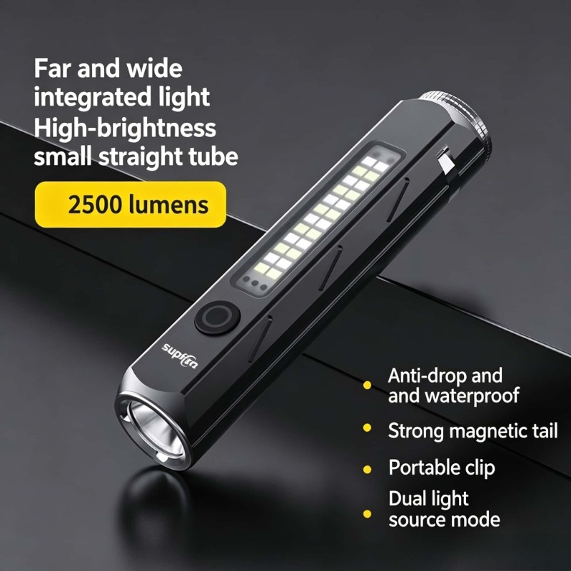 Outdoor Lighting Types - ไฟฉาย LED แสงแรงสูง ชาร์จแบบ Type-C ไฟทำงานพกพาขนาดเล็ก