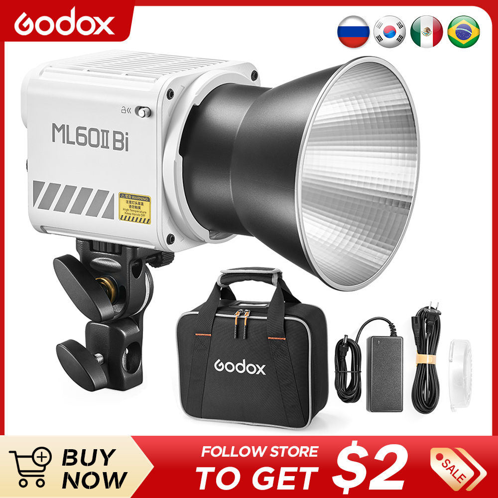 Outdoor Lighting Kit Photography - Godox ML60II BI ไฟวิดีโอ 2800K -6500K