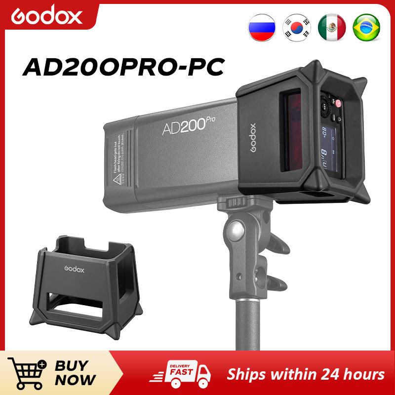 Outdoor Lighting Kit Photography - เคสซิลิโคนกันกระแทกสำหรับแฟลช Godox AD200pro-PC พร้อมขาตั้งไฟสำหรับแฟลช Godox AD200pro