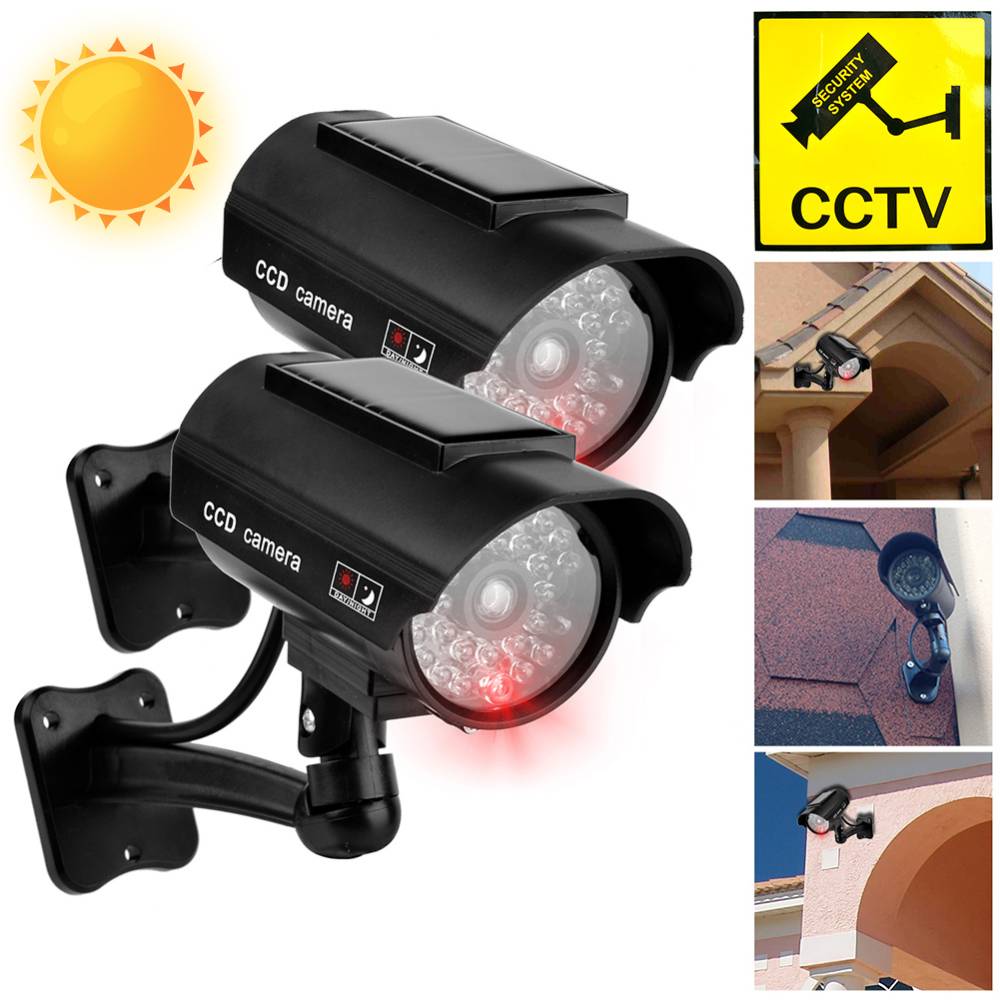 Outdoor Lighting Led Fixtures - กล้องจำลองพลังงานแสงอาทิตย์กลางแจ้งกันน้ำกล้องดัมมี่ที่บ้านปลอดภัย CCTV ตรวจตราการจำลองกล้องปลอมสะท้อนแสง LED