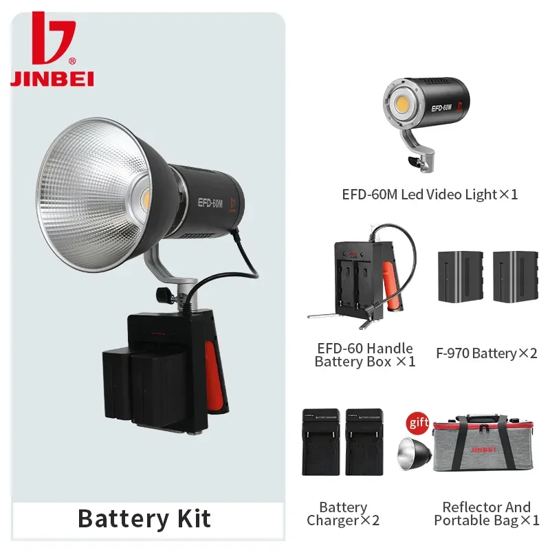 Outdoor Lighting Kit Photography - ชุดไฟ LED สำหรับวิดีโอ JINBEI EFD-60M 60W