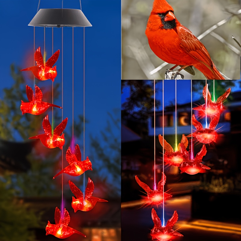 Outdoor Lighting Waterproof - ไฟประดับลมรูปนกเพลิงพลังงานแสงอาทิตย์สำหรับใช้งานกลางแจ้ง มาพร้อมดีไซน์กันน้ำและสีสันสดใส เหมาะสำหรับการตกแต่ง