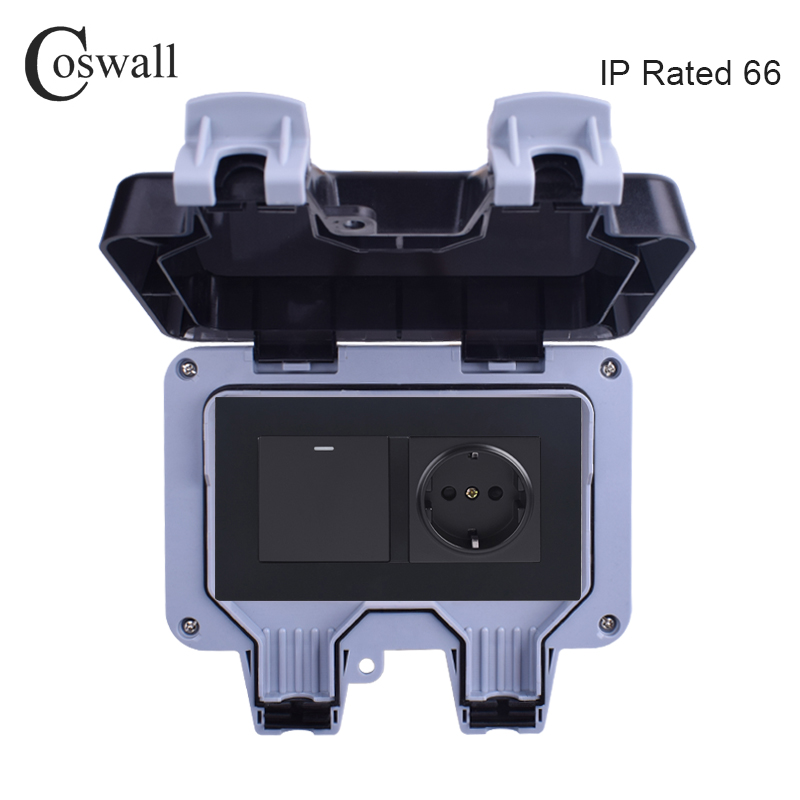 Coswall IP66 Weatherproof กันน - Outdoor Lighting With Outlet บทวิจารณ์และราคา
