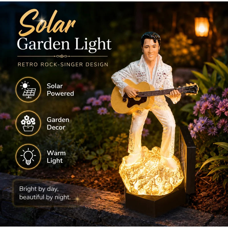 ไฟประดับสวนรูปปั้นเอลวิส โซลาร - Outdoor Lighting Vintage บทวิจารณ์และราคา