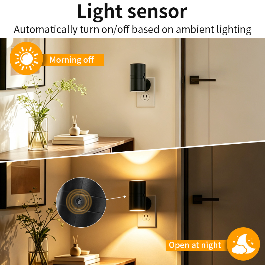 โคมไฟติดผนังแบบเสียบปลั๊ก LED  - Dusk To Dawn Bulb บทวิจารณ์และราคา