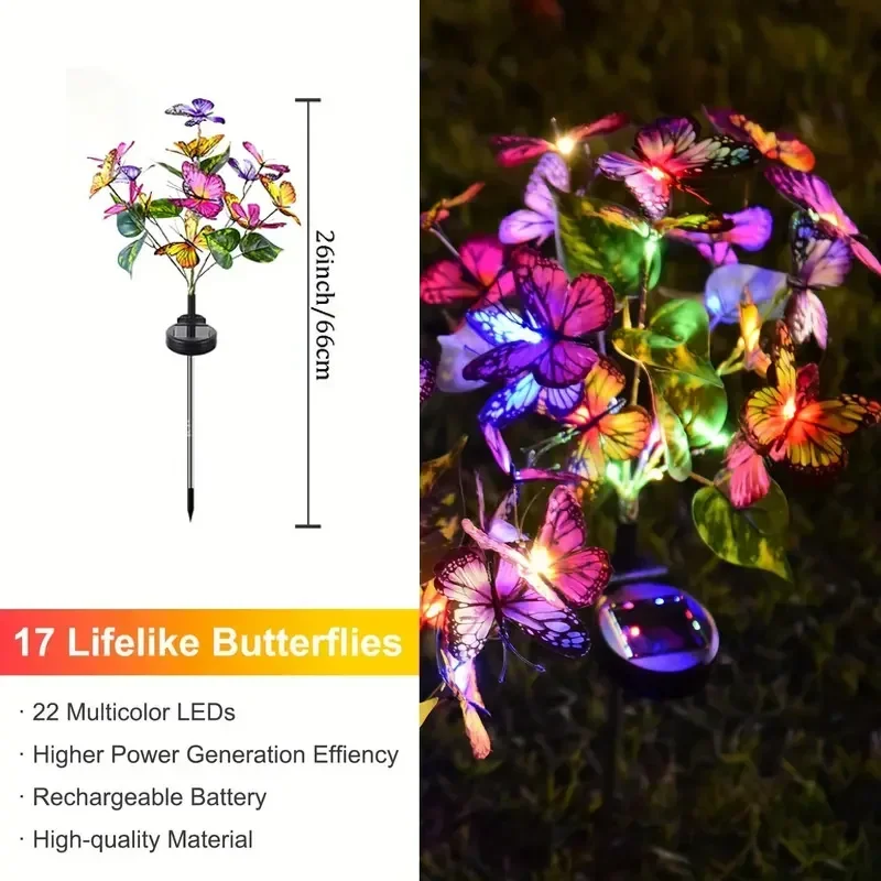 พลังงานแสงอาทิตย์ LED สวนผีเสื - Outdoor Lighting Led Fixtures บทวิจารณ์และราคา