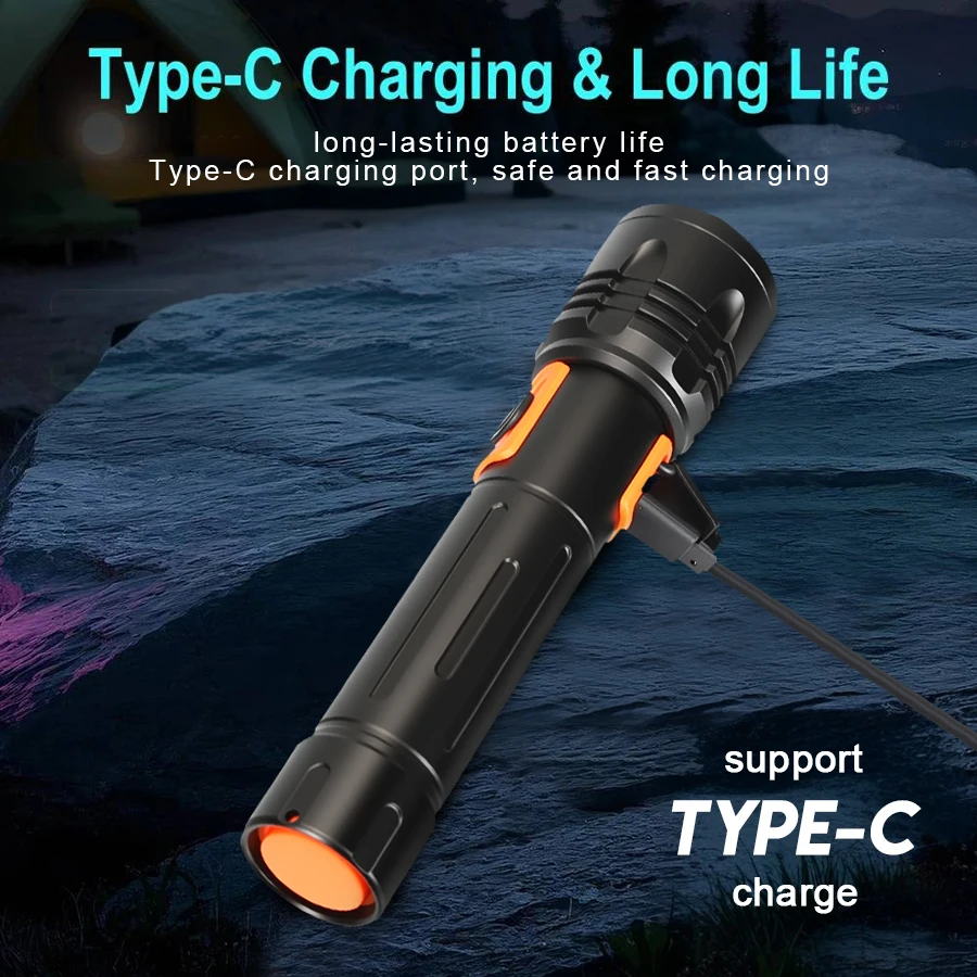 ไฟฉาย LED พลังงานสูงไฟฉายแบบชา - Outdoor Lighting Usb บทวิจารณ์และราคา