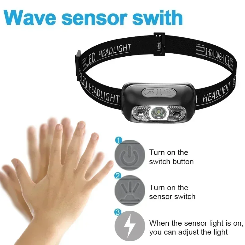 ไฟฉายคาดศีรษะแบบพกพา LED เซนเซ - Outdoor Lighting Sensor บทวิจารณ์และราคา