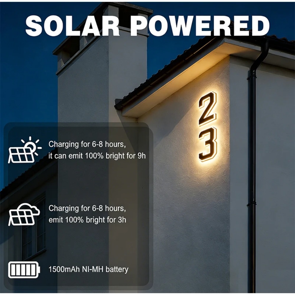 ป้ายเลขที่บ้านพลังงานแสงอาทิตย - Outdoor Lighting Led Fixtures บทวิจารณ์และราคา