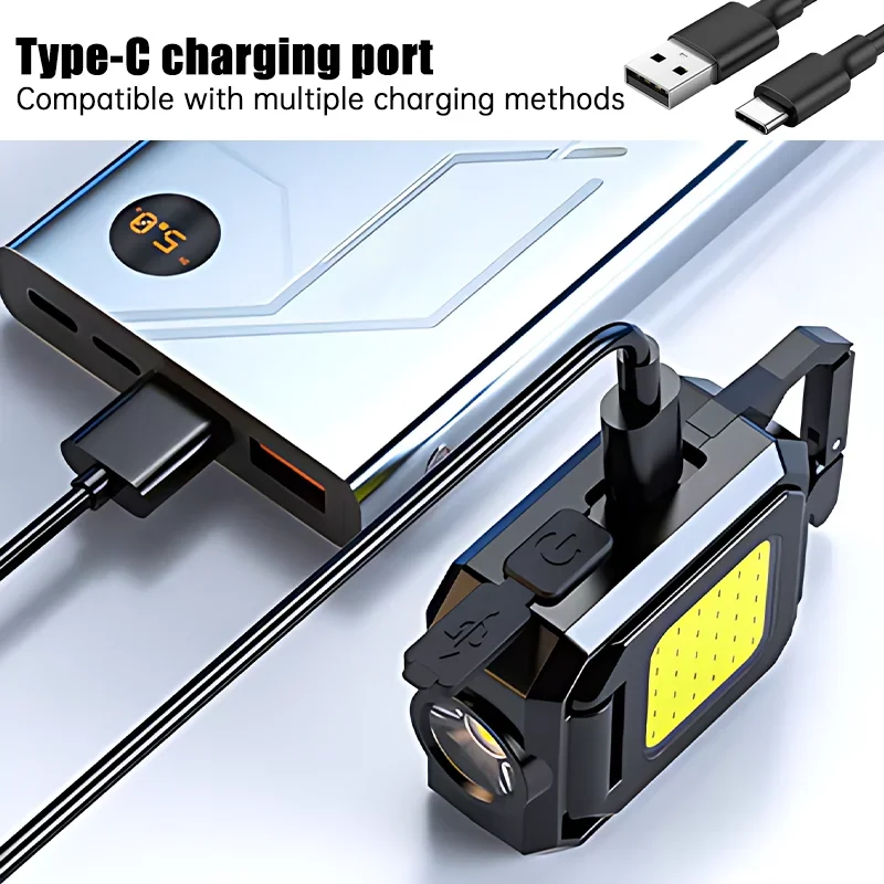 ไฟฉายขนาดเล็กพวงกุญแจไฟ COB ไฟ - Outdoor Lighting Usb บทวิจารณ์และราคา