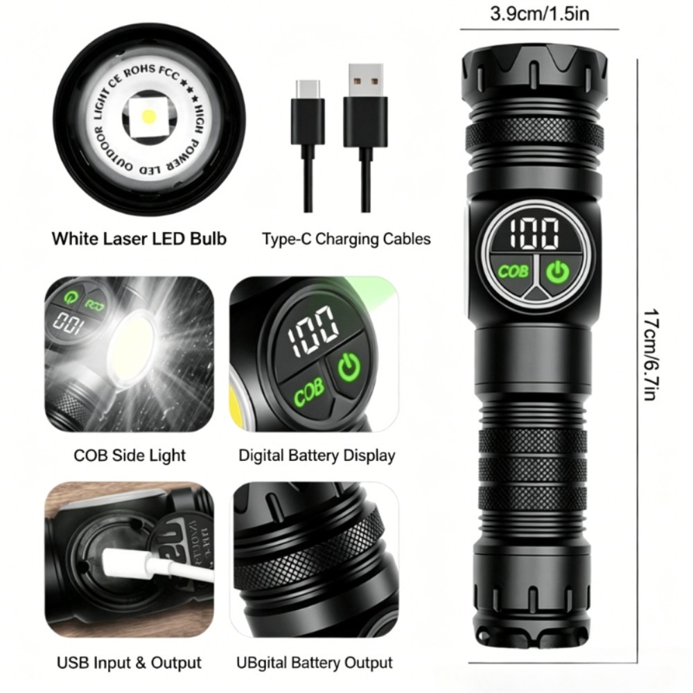 ไฟฉาย LED แสงสีขาว ชาร์จแบบ Ty - Outdoor Lighting Types บทวิจารณ์และราคา