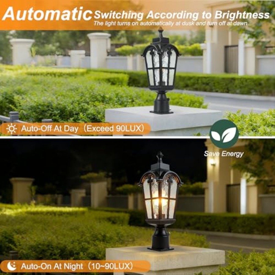 ไฟเสาภายนอกแบบเซ็นเซอร์ โคมไฟเ - Outdoor Lighting Waterproof บทวิจารณ์และราคา