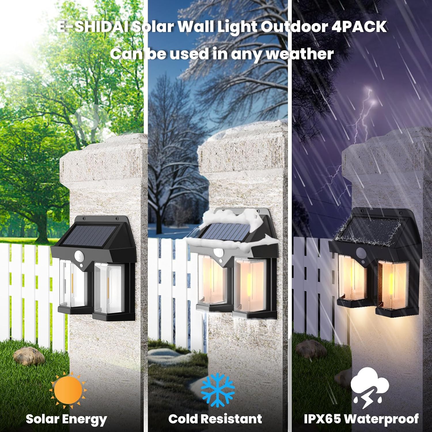 โคมไฟติดผนังพลังงานแสงอาทิตย์ส - Outdoor Lighting With Outlet บทวิจารณ์และราคา