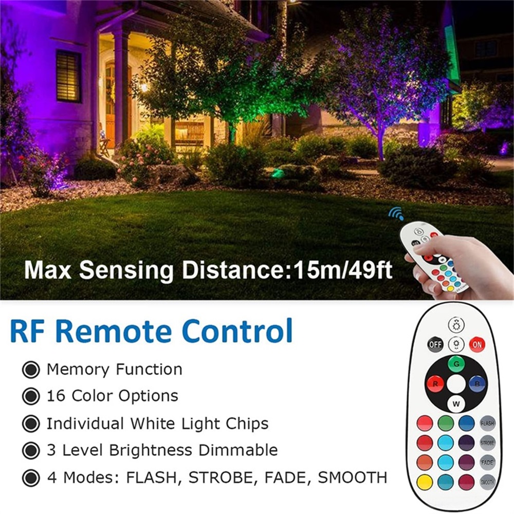 ไฟส่องสว่างภูมิทัศน์ RGBW 10W  - Outdoor Lighting Ip65 บทวิจารณ์และราคา