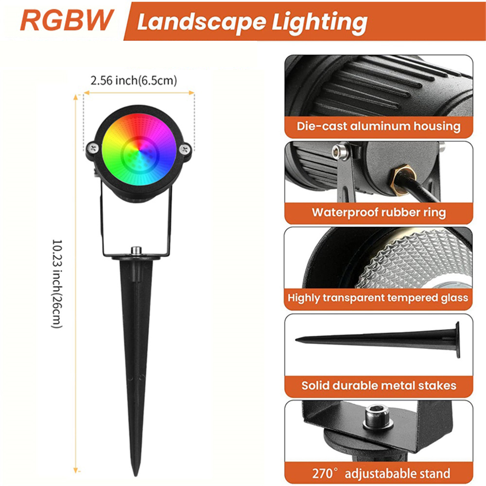 ไฟส่องสว่างภูมิทัศน์ RGBW 10W  - Outdoor Lighting Ip65 บทวิจารณ์และราคา