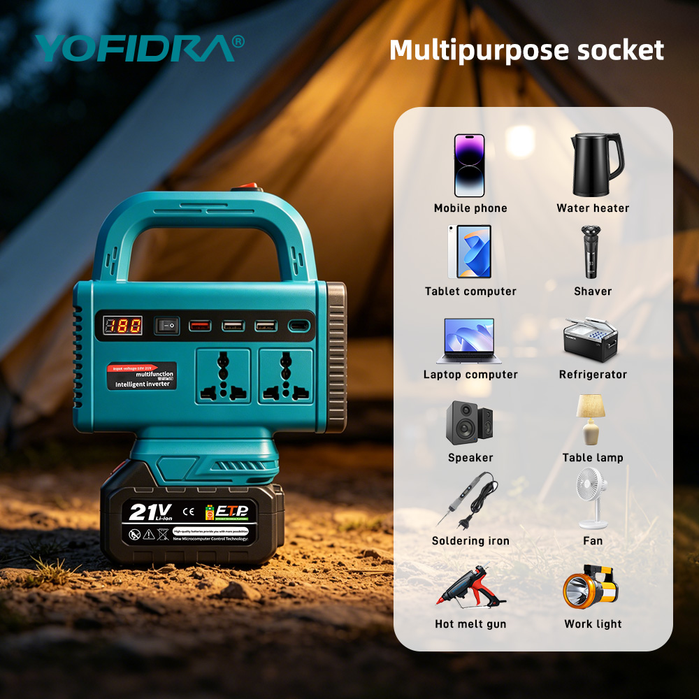 อินเวอร์เตอร์พกพา YOFIDRA 220V - Outdoor Lighting With Outlet บทวิจารณ์และราคา