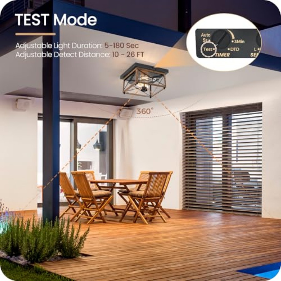 โคมไฟเพดานภายนอกพร้อมเซ็นเซอร์ - Outdoor Lighting Sensor บทวิจารณ์และราคา