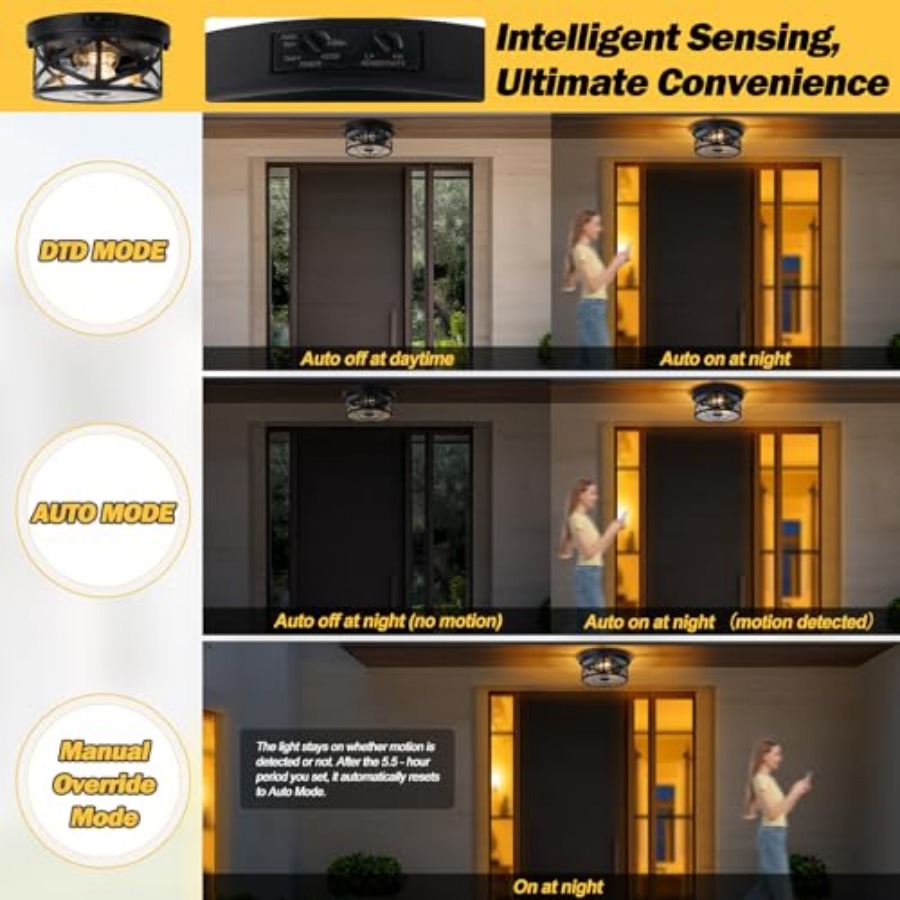 ไฟเพดานกลางแจ้งแบบมีเซ็นเซอร์ต - Outdoor Lighting Sensor บทวิจารณ์และราคา