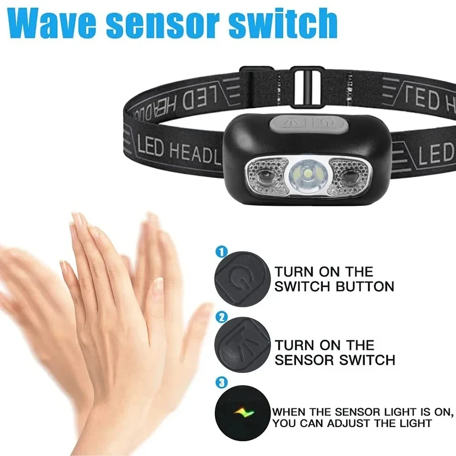 ไฟฉายคาดศีรษะแบบพกพา LED เซ็นเ - Outdoor Lighting Sensor บทวิจารณ์และราคา