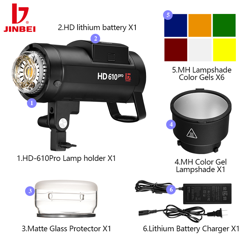 ไฟแฟลช JINBEI HD610 TTL แบบแบต - Outdoor Lighting Kit Photography บทวิจารณ์และราคา