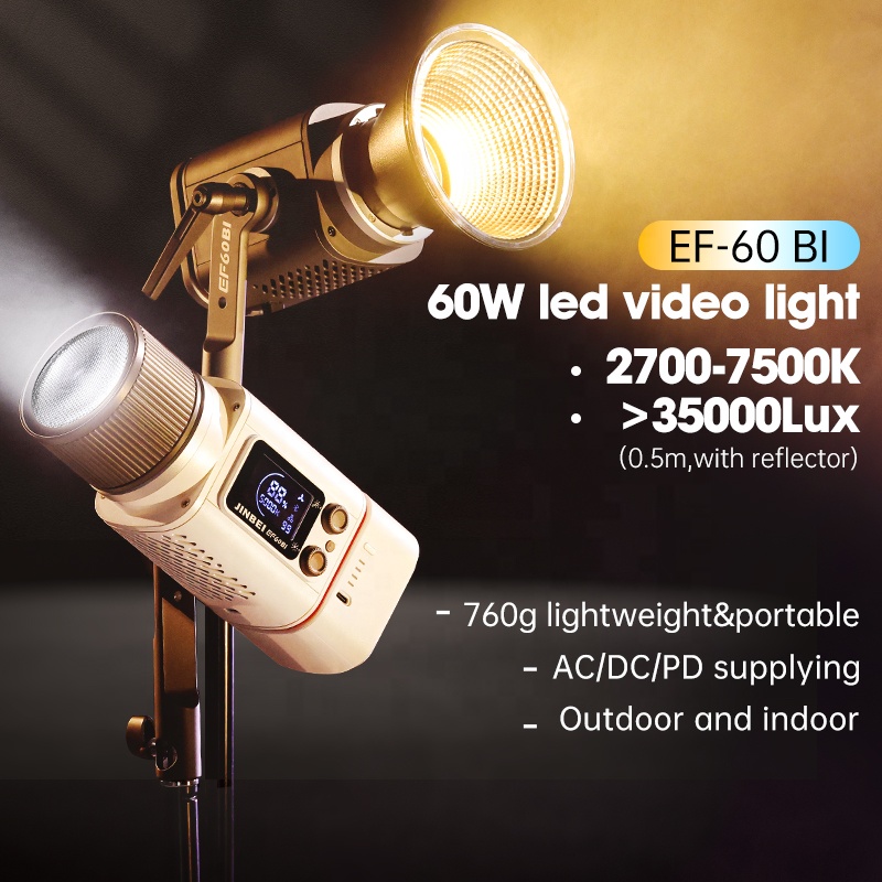 JINBEI EF-60BI 60w ชุดไฟถ่ายภา - Outdoor Lighting Kit Photography บทวิจารณ์และราคา