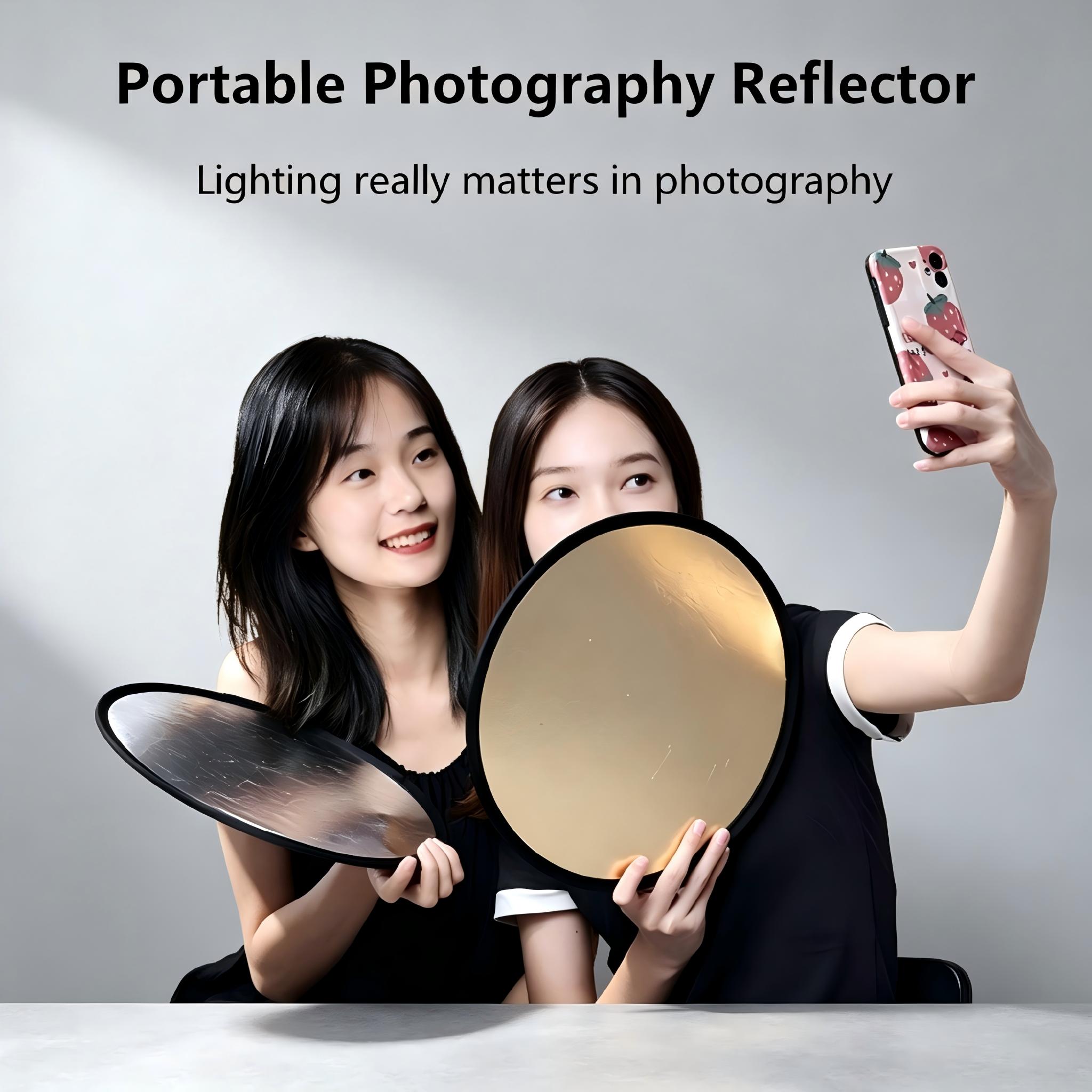 แผ่นสะท้อนแสงแบบพกพา 2-in-1 สอ - Outdoor Lighting Kit Photography บทวิจารณ์และราคา